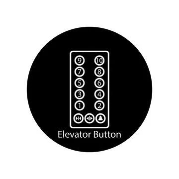 Elevator button icon vector Stock Illustration