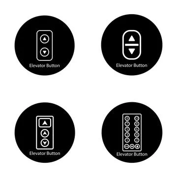 Elevator button icon vector Stock Illustration