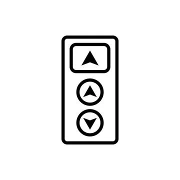 Elevator button icon vector Stock Illustration