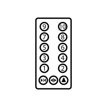 Elevator button icon vector Stock Illustration
