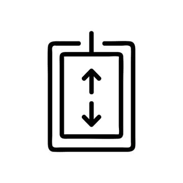 The elevator button is an icon vector. Isolated contour symbol illustration Stock Illustration