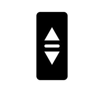 Elevator button icon on white background Illustrazione stock
