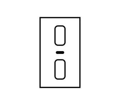 Elevator button icon on white background Stock Illustration