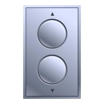 Elevator button panel showing up and down arrows Stock Illustration