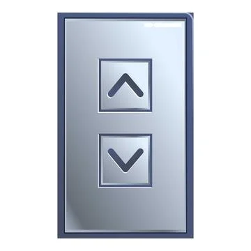 Elevator button panel showing up and down arrows Stock Illustration