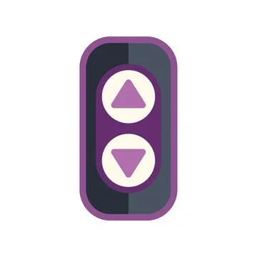 Elevator button panel showing up and down arrows Stockillustratie