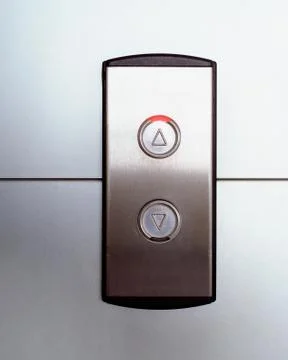 Elevator button. Foto stock