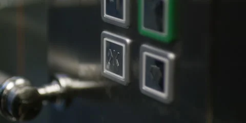 Elevator Button Pressing Stock Footage 49543893