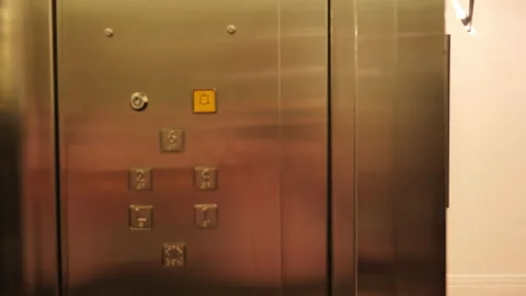 Elevator Button Push Hand Held Stock Footage 170164358
