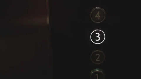 Elevator Button Pushing Up Stock Footage 81016805