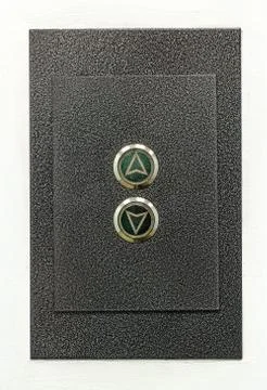 Elevator buttons,  up and down Stock-Fotos