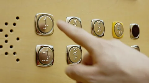 Elevator buttons angled push many Stock Footage 62490181