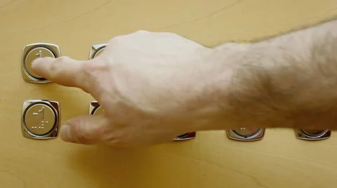 Elevator buttons front push one Video stock 62491069