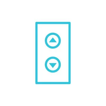 Elevator buttons icon, Isolated on white background. From blue icon set. Stock Illustration
