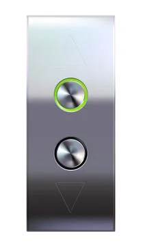 Elevator buttons on metal panel Stock Illustration