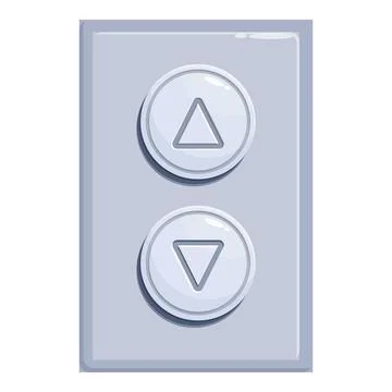 Elevator buttons panel with up and down arrows showing choosing floor 스톡 일러스트