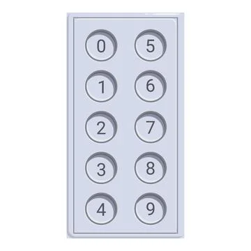 Elevator buttons panel showing floor numbers for navigation Stock Illustration