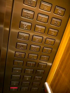 Elevator buttons Stock Photos