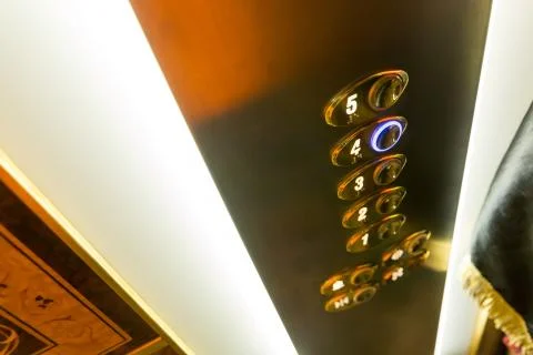 Elevator buttons Stock Photos