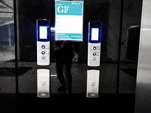 Elevator buttons Stock Photos