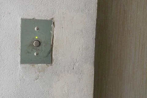 The elevator call button Foto stock