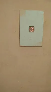 The elevator call button Foto stock