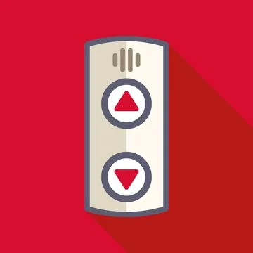 Elevator call buttons choosing up or down direction Illustrazione stock