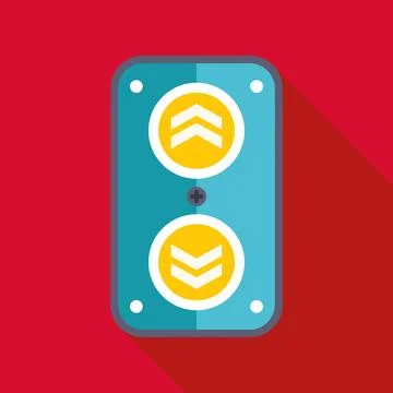 Elevator call buttons choosing up or down direction Stock Illustration