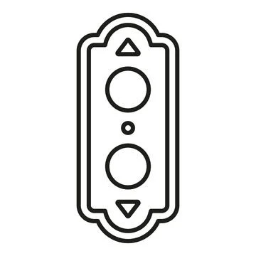 Elevator calling panel showing up and down buttons 스톡 일러스트