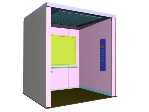 Elevator car with switches Stock Illustration