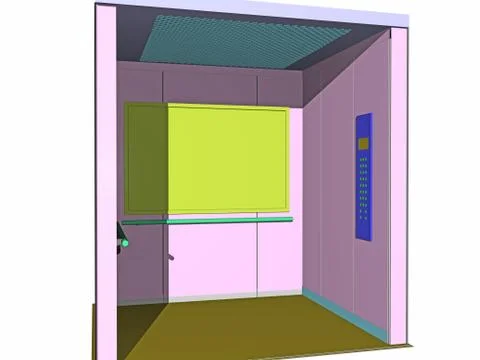 Elevator car with switches Illustrazione stock