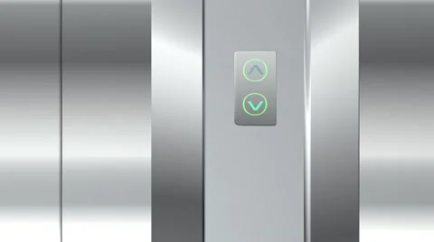 Elevator close and open, rise up Stock Footage 64365129