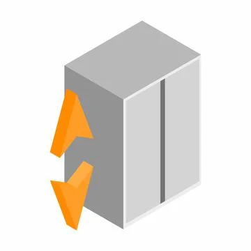Elevator with a closed door Stock Illustration