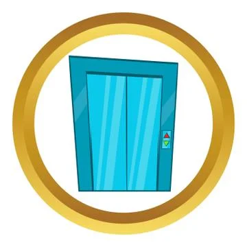 Elevator with closed door vector icon Illustrazione stock
