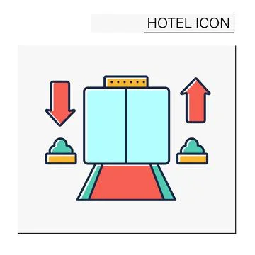 Elevator color icon Stock Illustration