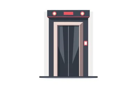 Elevator color icon vector, isolated on white background. Beautiful elevato.. Illustrazione stock