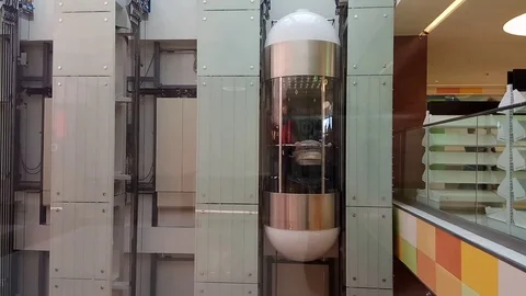 Elevator in the complex. Everything for people. Stock Footage 74390953