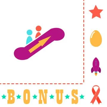 Elevator computer symbol Illustrazione stock