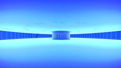 Elevator. Concept future city skyline. Futuristic business vision concept. 3d Illustrazione stock