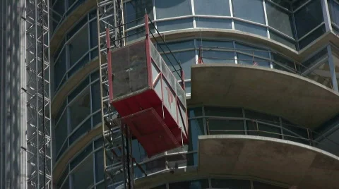 Elevator at construction site Stock Footage 289514