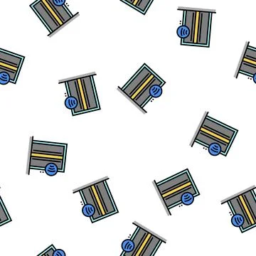 Elevator contactless vector seamless pattern Illustrazione stock