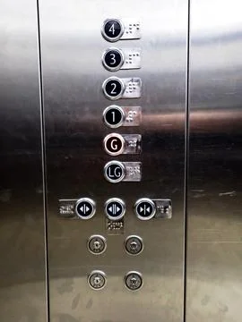 Elevator control buttons Stock Photos