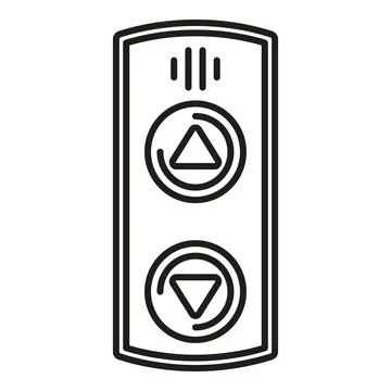Elevator control panel with up and down buttons 스톡 일러스트