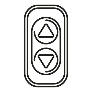 Elevator control panel with up and down buttons Illustrazione stock