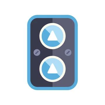 Elevator control panel with up and down buttons イラスト素材