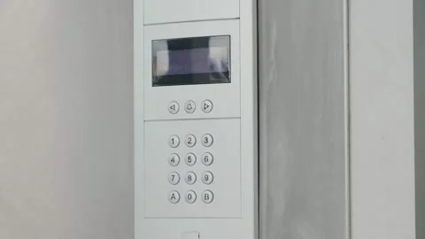 Elevator control panel with digital screen Stock Footage 271555587