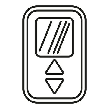 Elevator control panel moving up and down icon Illustrazione stock