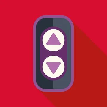 Elevator control panel moving up down level icon Ilustración de archivo