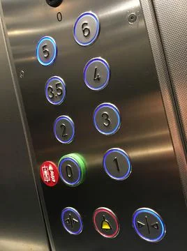 Elevator control panel Foto stock