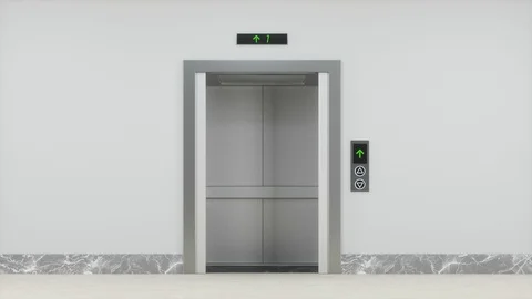 The elevator in the corridor, 3d rendering. Stock Footage 129072596